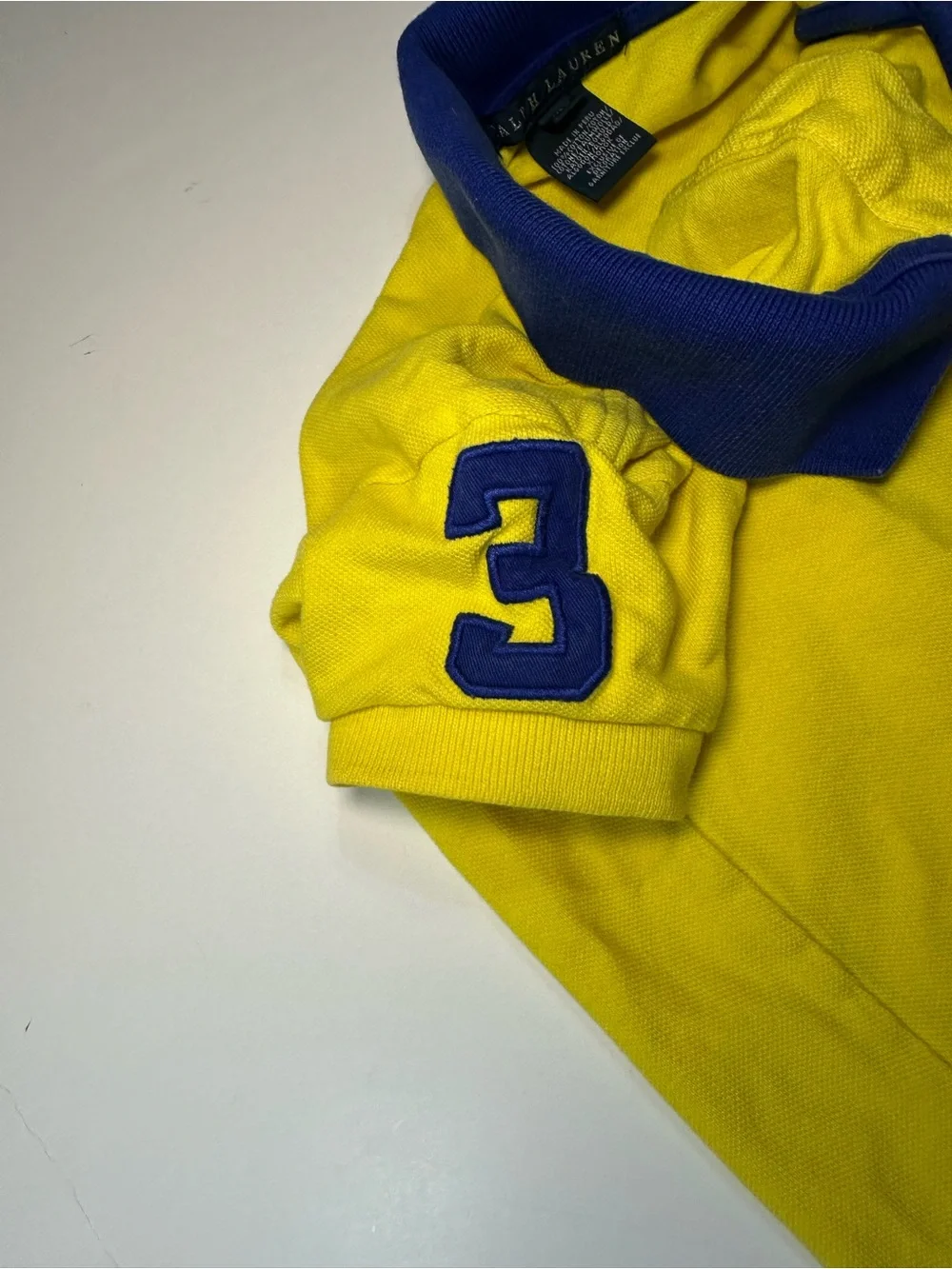 POLO RALPH LAUREN DOG POLO SHIRT XL YELLOW BLUE BIG PONY PET APPAREL - Picture 6 of 10